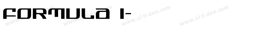 Formula 1字体转换